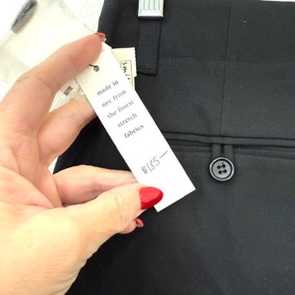 THEORY Stretch Dress Shorts Black Size 2 Bermuda Minimalist Career NWT - Picture 6 of 6